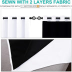 NICETOWN White 100% Blackout Curtains 45 inches Long, 2 Thick Layers Completely - Image 5