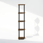 Furinno Turn-N-Tube Storage Shelves, 5-Tier Book Shelf, Corner Shelf, Toolless - Image 5