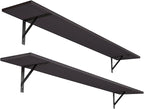 DINZI LVJ Long Wall Shelves, 55.1Inch Wall Mounted Shelves Set of 2, Extra by DINZILVJ