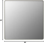 TETOTE Silver Bathroom Mirror, 36 x 36 Inch Wall Mounted Square Brushed Nickel - Image 9