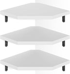 Alsonerbay Corner Wall Shelf Set of 3 Corner Shelf Wall Mount, Solid Wood by Alsonerbay