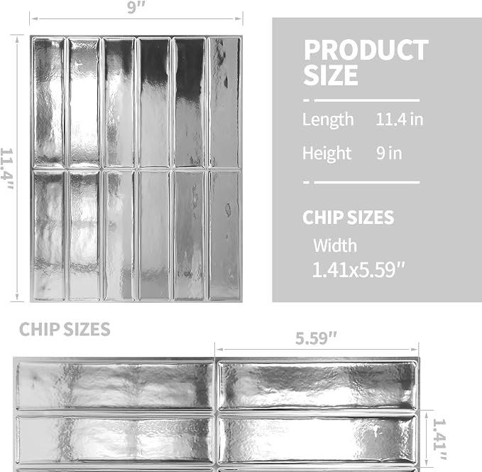 Peel and Stick Backsplash 3D Wall Tiles, Self-Adhesive, Oil Proof, Waterproof - Image 5