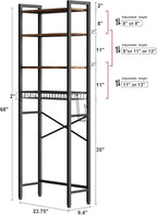 Kalrin Over-The-Toilet Storage Rack, 4-Tier Bathroom Organizer Shelf Over Toilet - Image 5