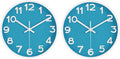 HIPPIH Wall Clock 2 Pack, 10 Inch Modern Wall Clocks Battery Operated, Non by HIPPIH
