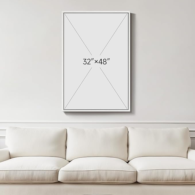 Large Framed Blue Gold Abstract Wall Art, Modern Vertical Canvas Prints - Image 3