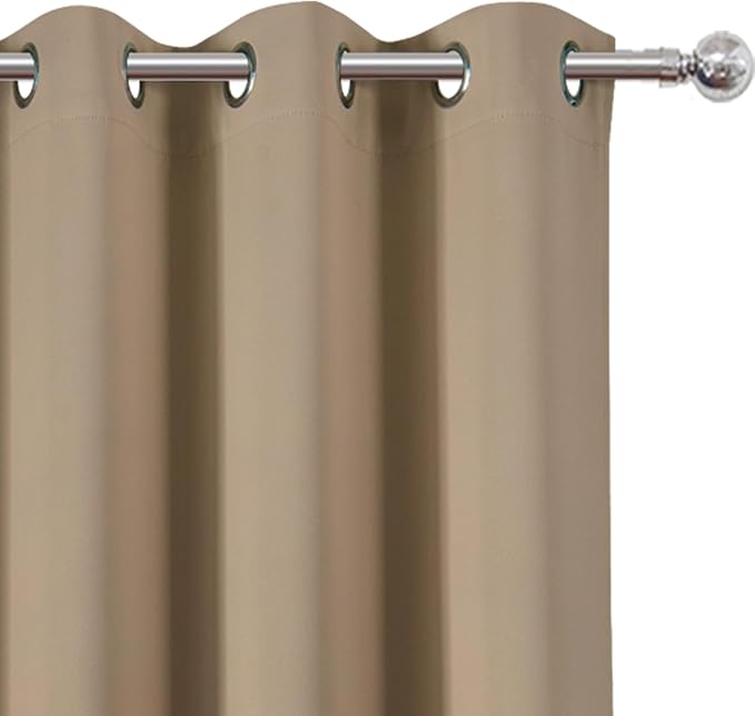 LEMOMO Natural Thermal Blackout Curtains/42 x 95 Inch/Set of 2 Panels Room - Image 5