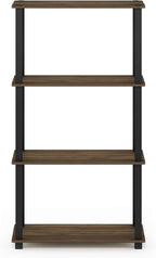 Furinno TURN-S-TUBE Storage Shelves, 4-Tier Book Shelf, Corner Shelf, Toolless - Image 5