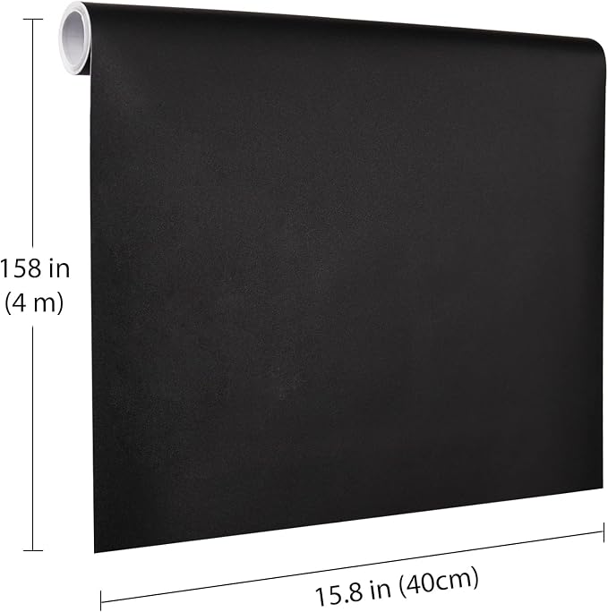 Black Peel and Stick Wallpaper, 15.7 X 157 inches Renter Friendly Wallpaper - Image 3