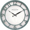 Presentime & Co 13" Farmhouse Series Wall Clock, Shiplap Style, Silent No by Presentime