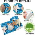 Beach Wallpaper Border Wall Border Trim Peel and Stick 19.7 x 4 Inch Ocean - Image 6