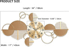 Large Wall Clock, Modern Silent Non-Ticking Metal Wall Art Wall Clocks Battery - Image 2