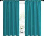 NICETOWN Peacock Blue Blackout Curtains Panels - Image 2