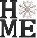 Farmhouse Home Signs with Windmill Clock Wall Decor Rustic Home Letters Wall Art by ZAZIWZ