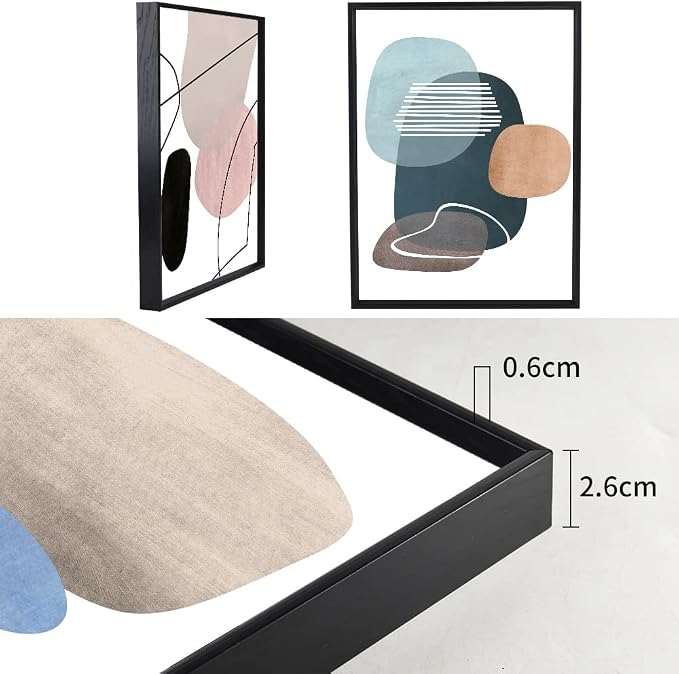 MPLONG Wall Art 3 Pieces Of Framed Decorative Paintings Abstract Simple Orange - Image 5
