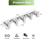 Wall Mounted Coat Rack-5 Hooks, Heavy Duty Stainless Steel Wall Hooks - Image 2