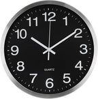 Wall Clock 12 Inch Metal Finish Silent Non Ticking Indoor Clock Round Battery - Image 2