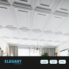 Art3d Drop Ceiling Tiles, 24x48in. White, Polyvinyl Chloride, Glue Down - Image 3