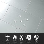 AULIGET 3" x 6" Metal Subway Tile Peel and Stick Backsplash, Stainless Steel - Image 3