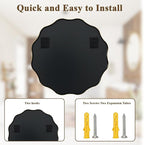 VooBang Gold Scalloped Circle Mirror, Hanging Leaning - Image 9