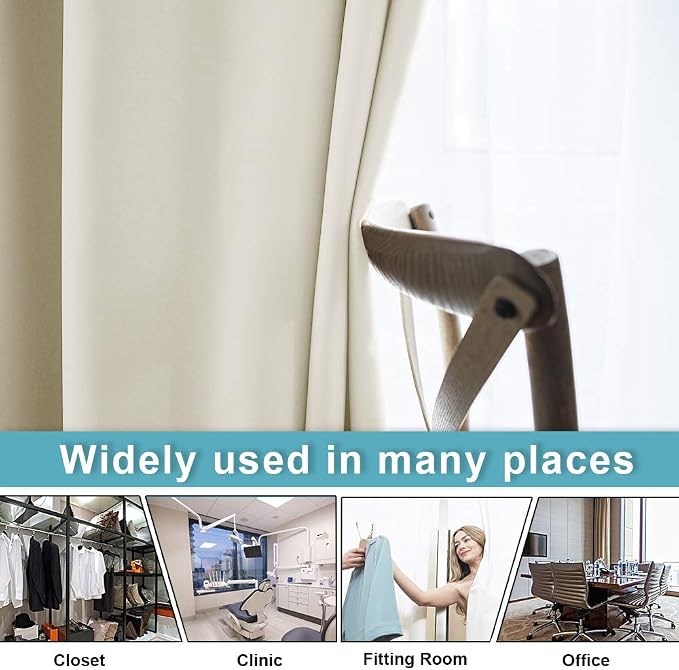 RYB HOME Blackout Curtains 108 inches Long Portable Privacy Curtains Screen - Image 4