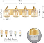 Crystal Vanity Lights, Modern 4-Light Bathroom Lights Over Mirror, Bathroom - Image 4