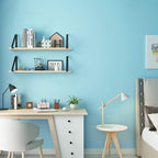 118"x17.7" Teal Peel and Stick Wallpaper Solid Color Teal Contact Paper - Image 2