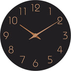 Mosewa Large Wall Clock 18 Inch Black Battery Operated Silent Non Ticking by MOSEWAWALLCLOCK