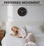 Wall Clock, Silent Wall Clocks Battery Operated 10 Inch- Modern Non Ticking - Image 4