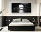 Cao Gen Decor Art S06475 Wall Art Canvas Sea White Full Moon in Night Picture - Image 7