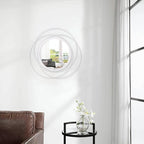 Wall Mirror Modern Metal Frame Arts Circle Mirror - Image 4