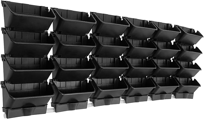 TFCFL 24 Pack Hanging Vertical Wall Planter, 12.99inch Wall Mounted Planter by TFCFL