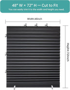 Changshade 6 Pack Temporary Shades, Pleated Paper Blinds - Image 3
