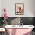 Funny Girl Bathroom Wall Art Pink Cute Girly Bathtub Wall Decor Picture - Image 4