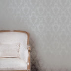 Tempaper Textured Metallic Silver Damsel Removable Peel and Stick Damask - Image 8