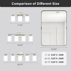 FonmYim Brushed Nickel Bathroom Light Fixtures, 4-Light Modern Vanity Light - Image 7
