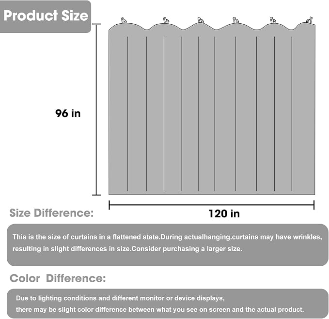 Room Divider Blackout Curtain Track Curtains Wall Dividers Panels Screen - Image 2