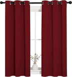NICETOWN Christmas Burgundy Bedroom Curtains Blackout Draperies, Decorations by NICETOWN