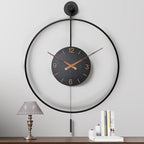 Pytha Sight Large Modern Wall Clock, 34.6×24 Inch Big Metal Minimalist Arabic by Pytha+Sight