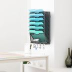 Gawerk 7-Tier Wall File Organizer Hanging Wall File Holder Wall Mount Paper - Image 3