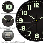 12 Inch Silent Wall Clocks Battery Operated, Glow in The Dark Wall Clock - Image 8