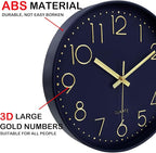 Modern Silent Wall Clock, 12 Inch Wall Clocks Battery Operated Large Number - Image 7
