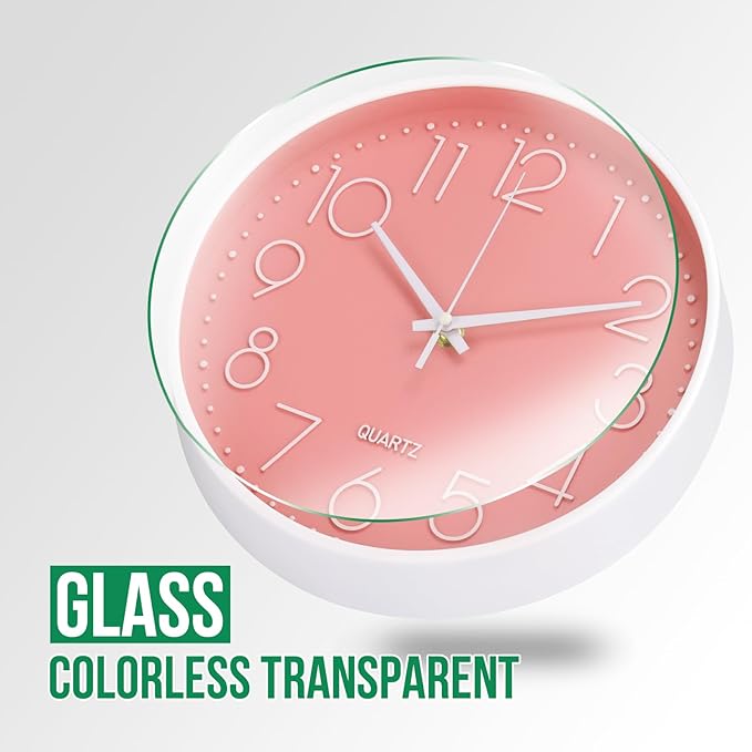 Wall Clock 10 Inch Non-Ticking Silent Modern Simple Style Round Decor Clock - Image 5