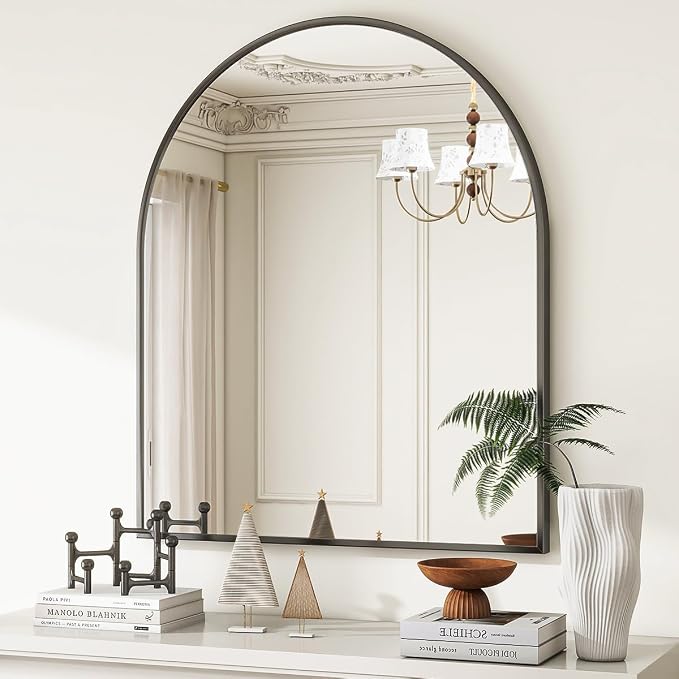 VooBang Arched Wall Mirror, 26 x 28 inch Arch Bathroom Mirror, Wall Mounted - Image 7