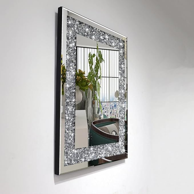 QMDECOR Rectangle Sparkling Decorative Wall Mirror - Image 3