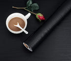 Abyssaly Black Wood Wallpaper 15.7 Inch X 196 Inch Peel and Stick Paper by Abyssaly