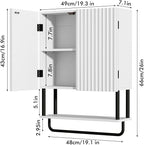 RUSTOWN Fluted Bathroom Wall Cabinet - Image 3