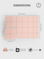 Bumusty Large Felt Bulletin Board, 30 Push Pins, 40 Adhesive Tabs - Image 2