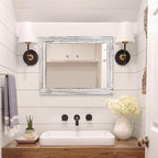 AAZZKANG Rustic Wall Mirror Rectangle Wood Framed Mirrors Large 20"x16" - Image 7
