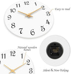 Roymnie Wall Clock, 8 Inch Modern Wall Clocks Battery Operated, Small Silent - Image 4