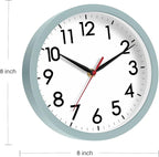 AKCISOT Wall Clock, Modern Small Wall Clocks Battery Operated 8 Inch, Silent - Image 2